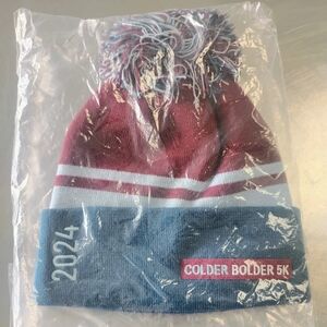 Colder Bolder 5K Maroon and Blue Beanie